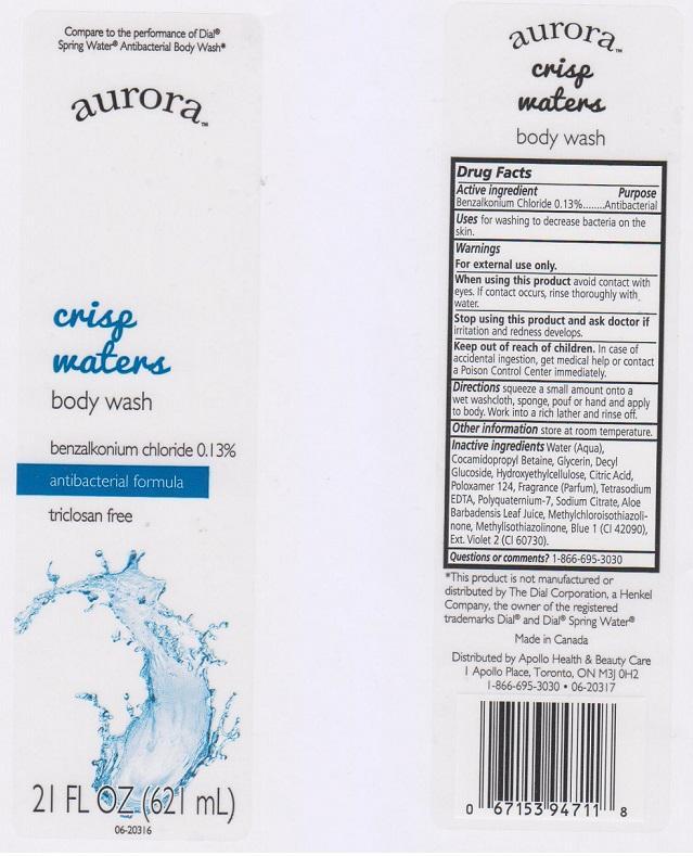 Aurora Body Wash Crisp Waters | Benzalkonium Chloride Liquid while Breastfeeding