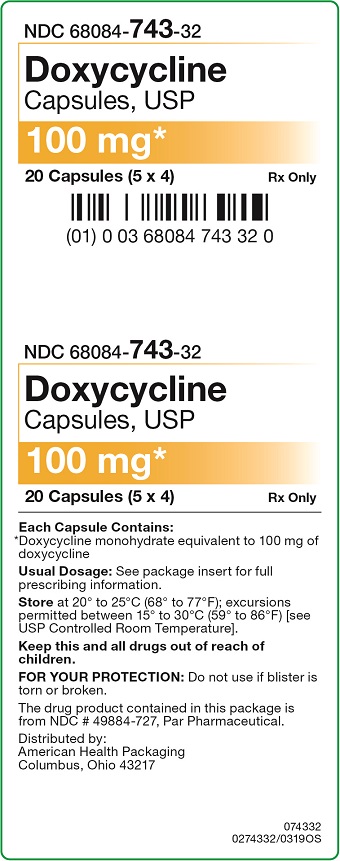 100 mg Doxycycline Capsules Carton (20UD)