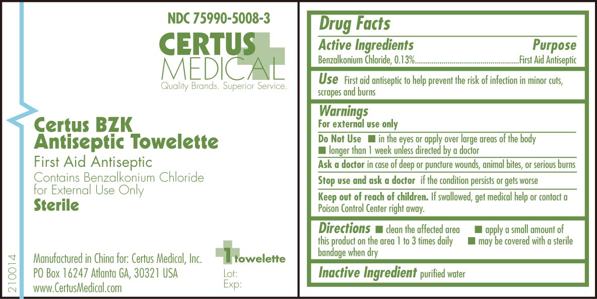 Certus Bzk Antiseptic Towelette | Benzalkonium Chloride Swab Breastfeeding