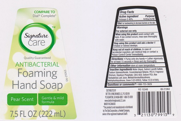 Signature Care Antibacterial Foaming Hand Pear Scent | Triclosan Soap Breastfeeding