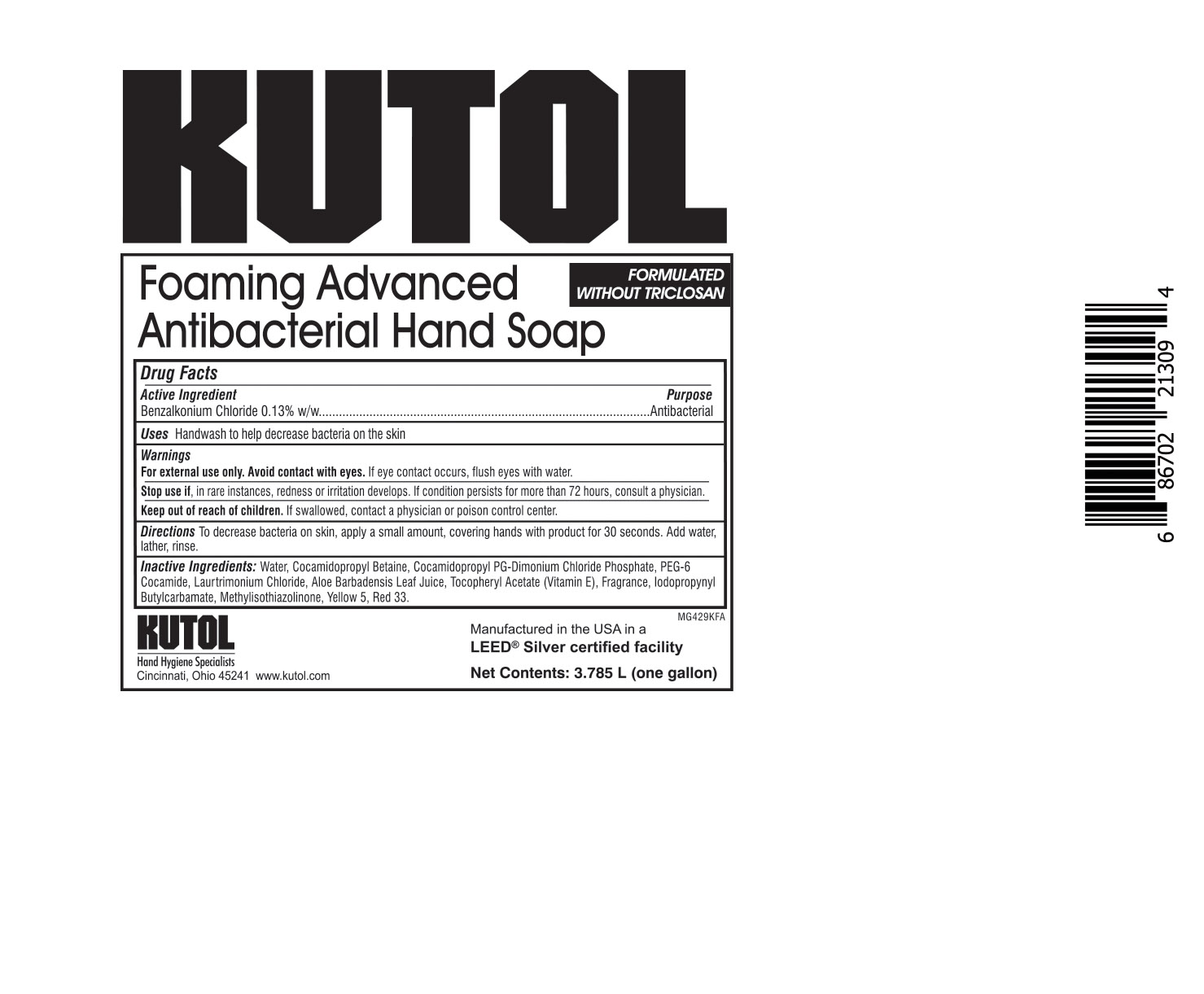 Foaming Advanced Antibacterial Hand | Benzalkonium Chloride Soap and breastfeeding