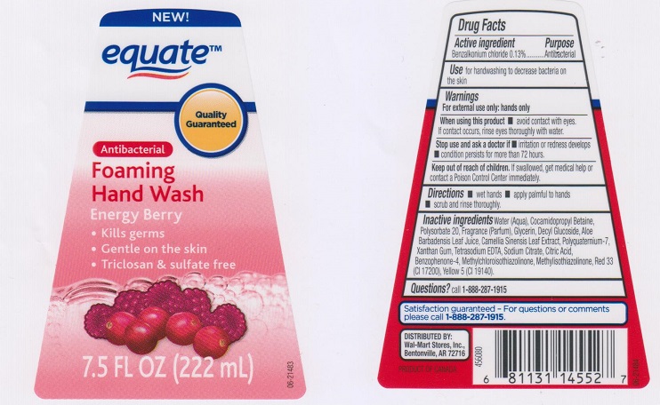 Equate Foaming Hand Wash Energy Berry | Benzalkonium Chloride Soap Breastfeeding