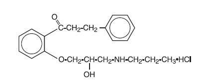 This is the structural formula for Propafenone HCl.