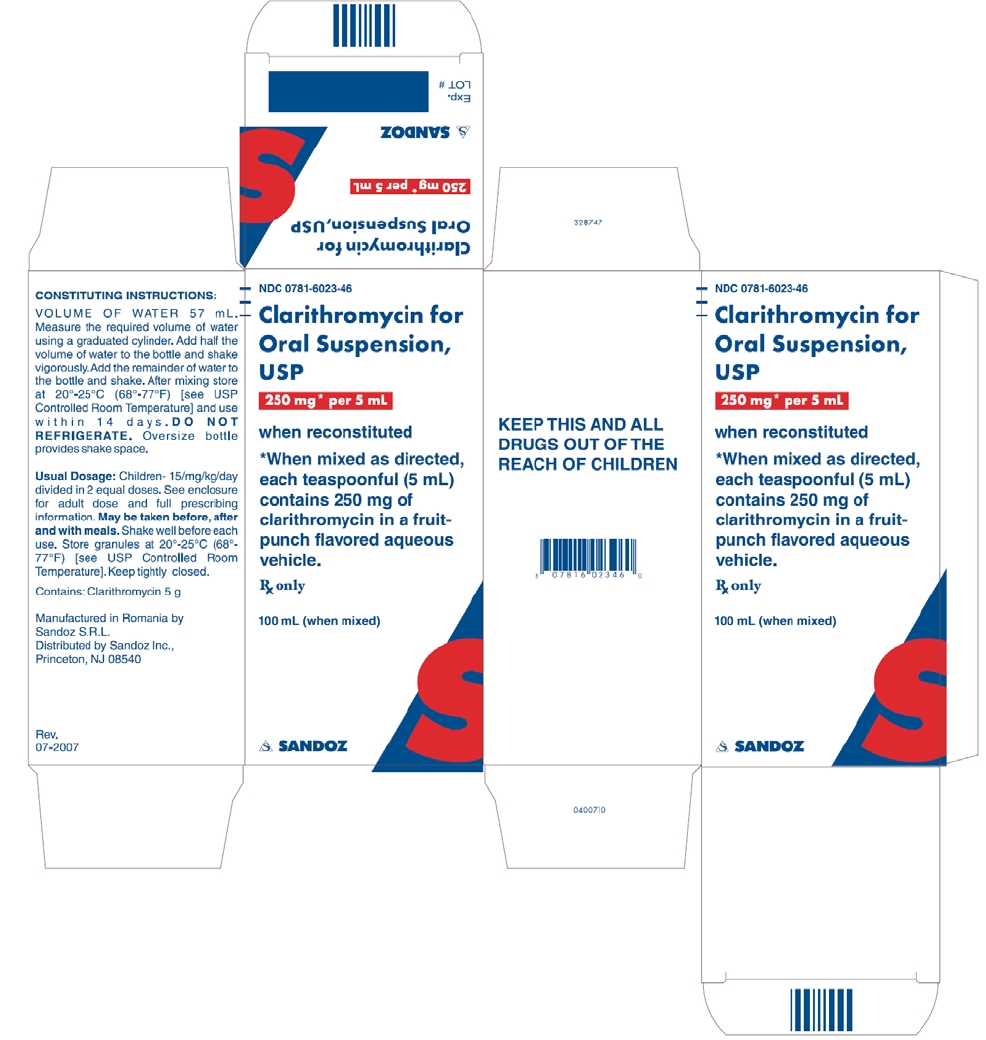 Clarithromycin 250 mg 100 mL Carton