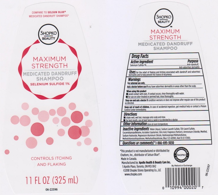 Shopko Beauty Maximum Strength Medicated Dandruff | Selenium Sulfide Shampoo Breastfeeding