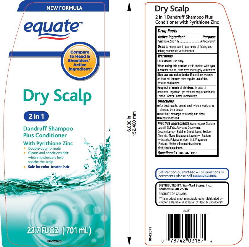Equate 2 In 1 Dry Scalp Dandruff | Pyrithione Zinc Shampoo Breastfeeding