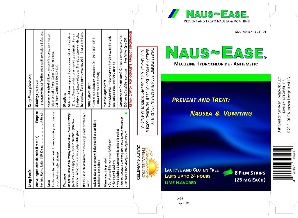 Naus-Ease® (Meclizine Hydrochloride), USP - Film Strip Carton Image