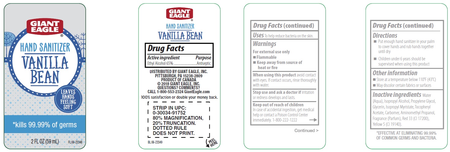 Giant Eagle Vanilla Bean Hand Sanitizer | Ethyl Alcohol Liquid Breastfeeding