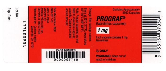 Prograf 1 mg 3500 count label