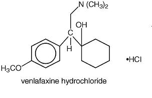 Structural formula for venlafaxing hydrochloride