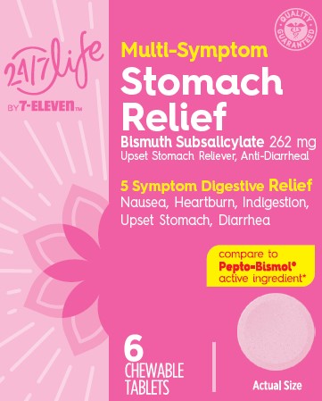 24 7 Life Multi Symptom Stomach Relief 6 count