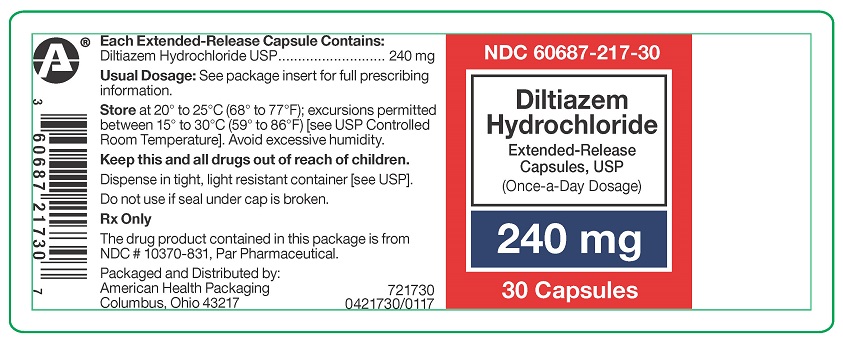 240 mg Diltiazem ER Capsules 30ct