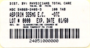 image of 325 mg package label