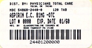 image of 81 mg package label