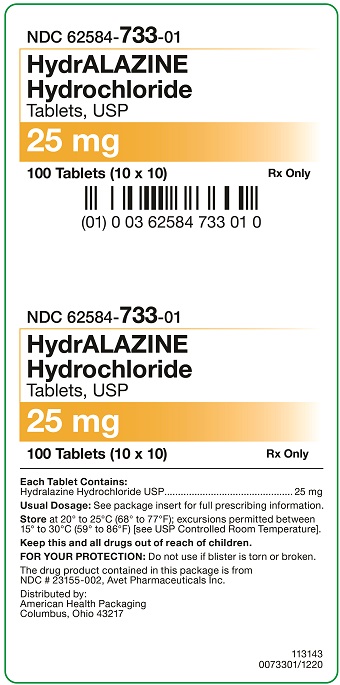 25 mg HydrALAZINE Hydrochloride Tablets Carton