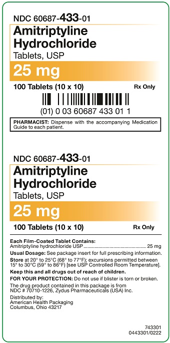 25 mg Amitriptyline Hydrochloride Tablets Carton