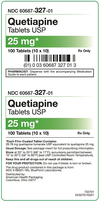 25 mg Quetiapine Tablets Carton