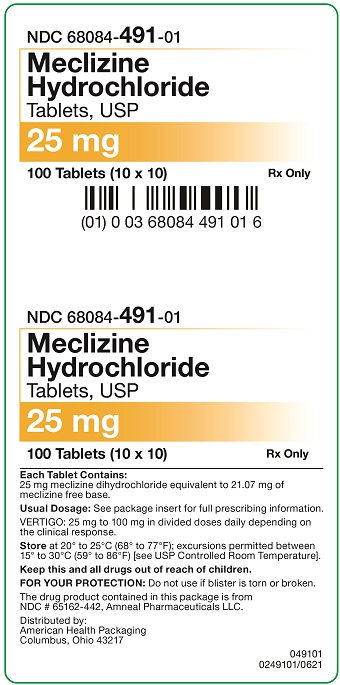 25 mg Meclizine Hydrochloride Tablets Carton