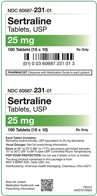 25 mg Sertraline Tablets Carton
