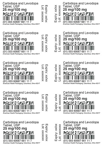 25 mg/100 mg Carbidopa and Levodopa Tablet Blister