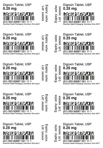 0.25 mg Digoxin Tablet Blister