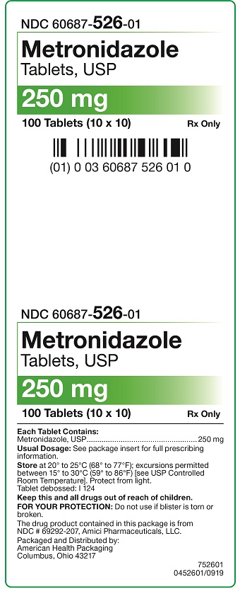 250 mg Metronidazole Tablets Carton