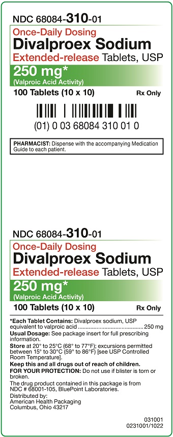 250 mg Divalproex Sodium Extended-release Tablets Carton