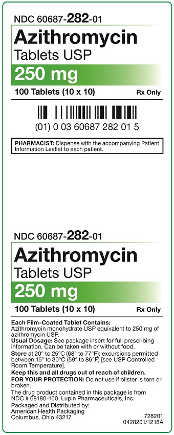 250 mg Azithromycin Tablets Carton - 100UD