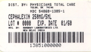 image of 250mg/5mL package label