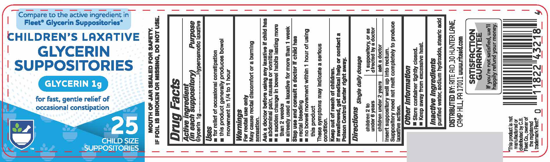 RA Pediatric Glycerin Supp.