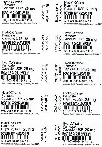 25mg Hydroxyzine Pamoate Capsules 100UD Blister
