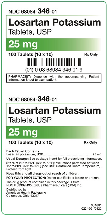 25mg Losartan Potassium Tablets Carton