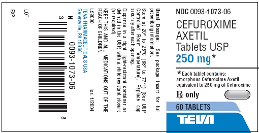 Cefuroxime Axetil Tablets 250 mg 60s Label