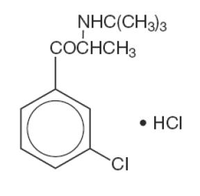 bupropion hydrochloride structural formula