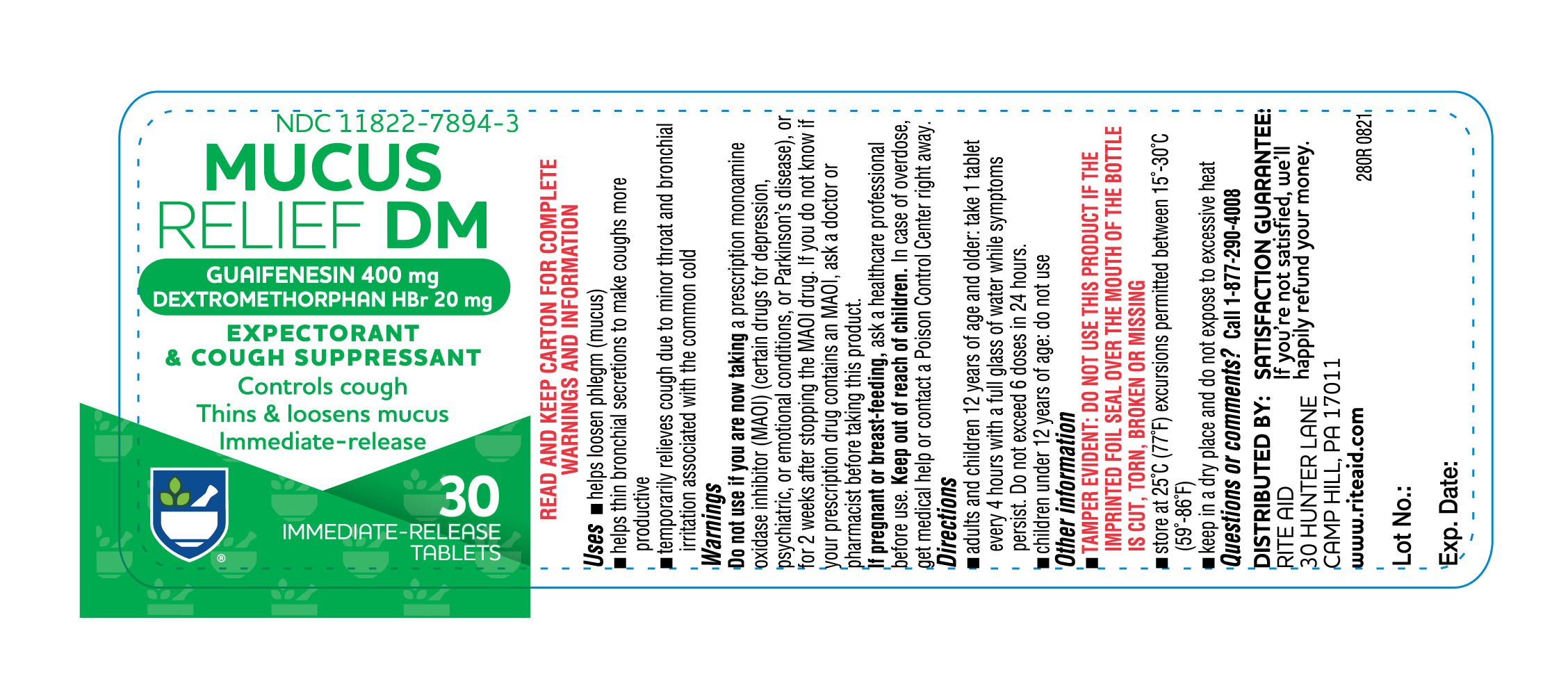 280R-Rite Aid-MucusReliefDM-bottle-label-30s