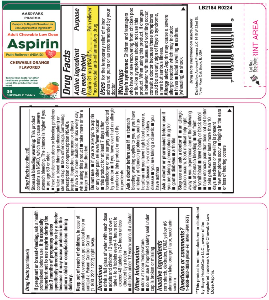 Aspirin 81mg Orange Flavor