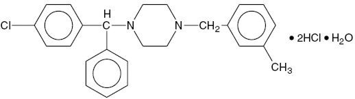 Meclizine Hydrochloride, USP Structural Formula