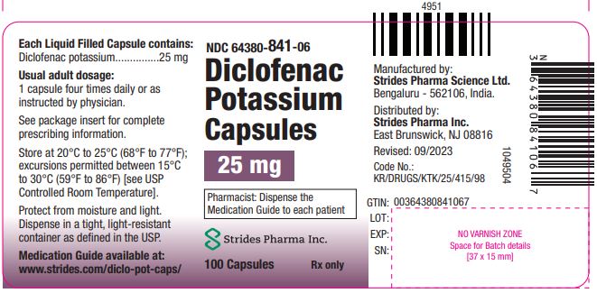 25 mg 100-count Bottle Label