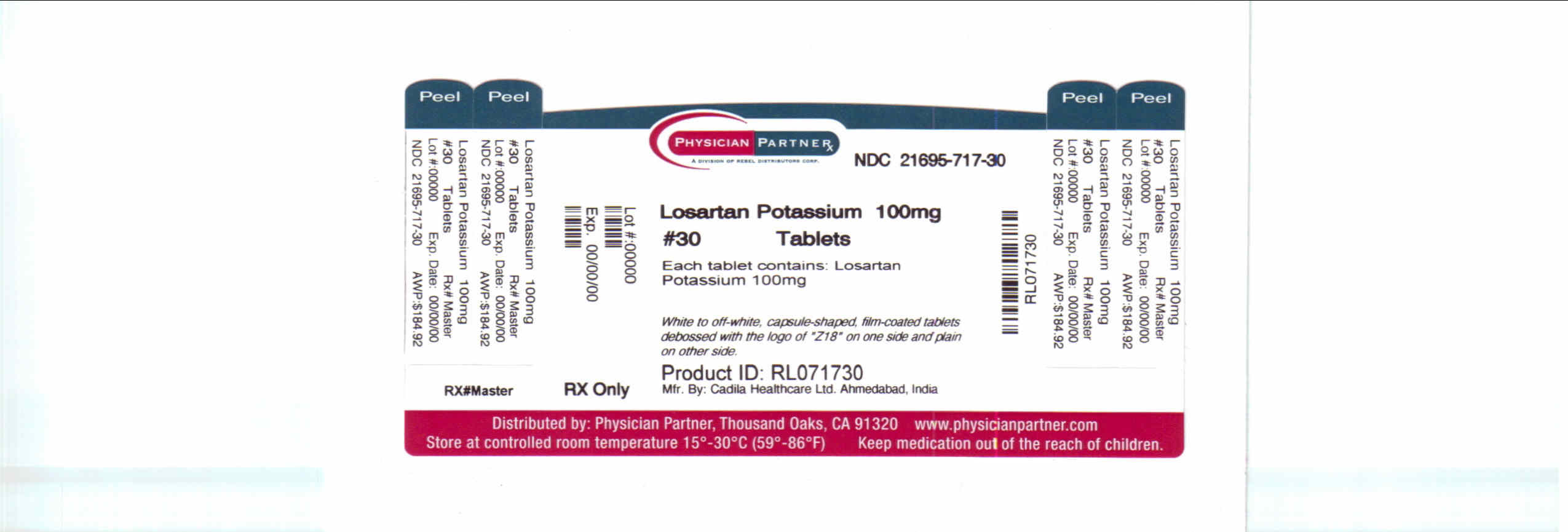 Losartan Potassium 100mg