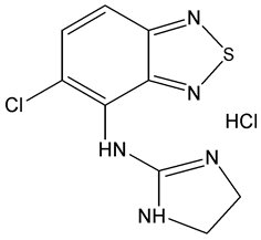 Tizanidine Hydrochloride Structural Formula