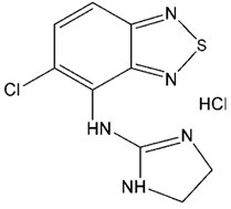 Tizanidine Hydrochloride Structural Formula