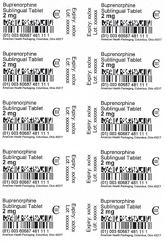 2mg Buprenorhine Sublingual Tablets Blister