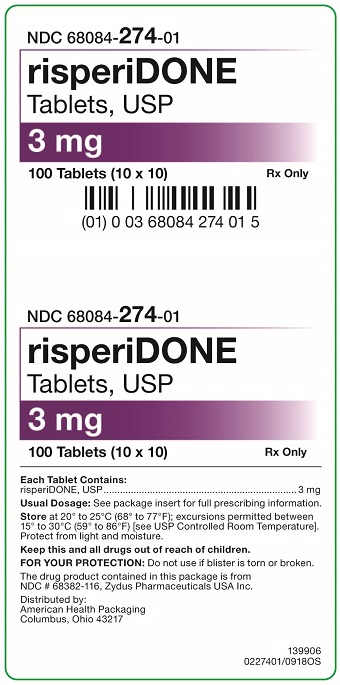 3 mg risperiDONE Tablets Carton
