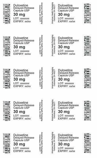 30 mg Duloxetine Delayed-Release Capsule Blister