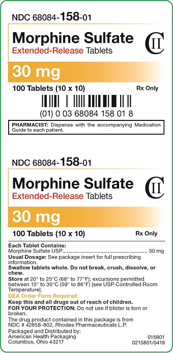 30 mg Morphine Sulfate Extended-Release Tablets Carton