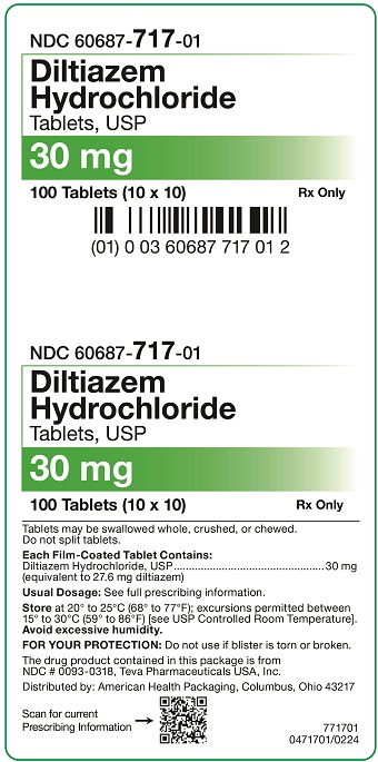30 mg Diltiazem Hydrochloride Tablets Carton