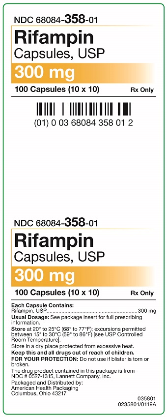 300 mg Rifampin Capsules Carton