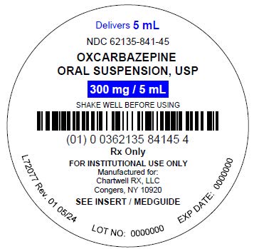 Oxcarbazepine Oral Suspension, USP 300 mg/5 mL - NDC 62135-841-24 - 5 mL Unit Dose Cup Label