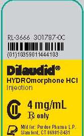 Dilaudid Injection 4 mg/mL NDC 59011-444-10