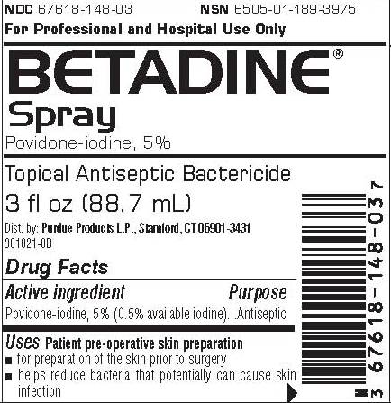 Betadine Spray NDC 67618-148-03